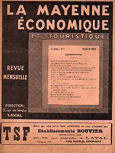 La Mayenne Économique et Touristique. 2ème Année. N°1 du 15 Janvier 1928.