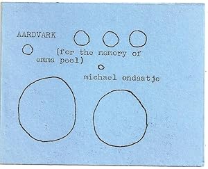 AARDVARK (FOR THE MEMORY OF EMMA PEEL)