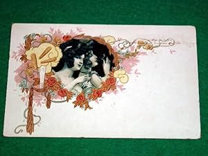 Carte Postale Ancienne - Art Nouveau Pub Biscuits Olibet Epernay Marne Champagne.