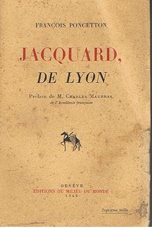 Imagen del vendedor de Jacquard, de Lyon a la venta por Joie de Livre