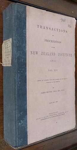 Transactions and Proceedings of the New Zealand Institute 1881, vol. XIV