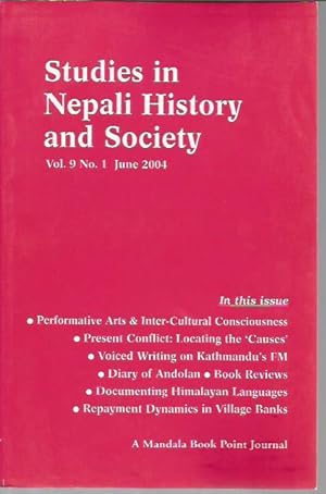 Bild des Verkufers fr Studies in Nepali History and Society Volume 9, Number 1 (June 2004) zum Verkauf von Bookfeathers, LLC