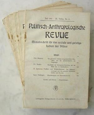 Politisch Anthropologische Revue IX. Jahrgang 1910/1911 Einzelhefte