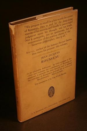 Image du vendeur pour Jean Jacques Rousseau. Translated by Van Wyck Brooks mis en vente par Steven Wolfe Books