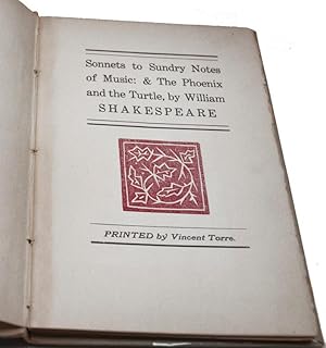 Sonnets to Sundry Notes of Music: & The Phoenix and the Turtle