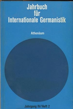 Bild des Verkufers fr Jahrbuch fr internationale Germanistik. zum Verkauf von Antiquariat am Flughafen