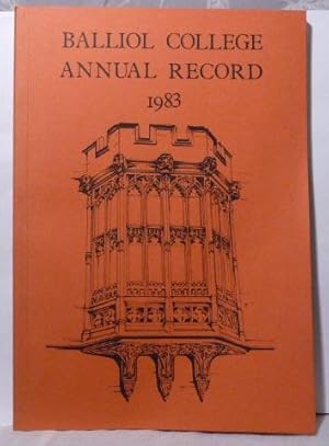 Bild des Verkufers fr Balliol College Annual Record 1983 zum Verkauf von Benson's Antiquarian Books