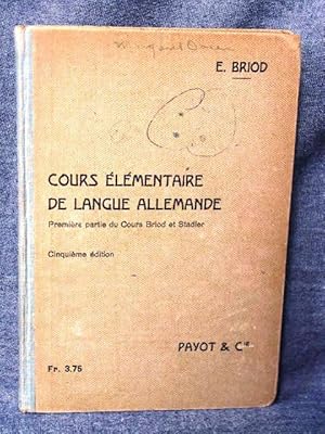 Cours Elementaire de Langue Allemande