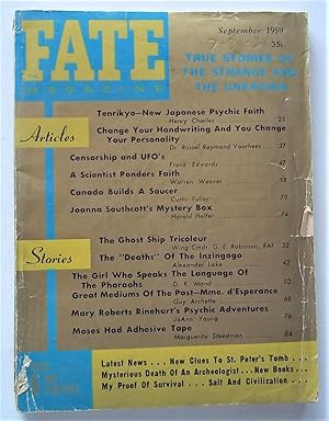 Immagine del venditore per Fate Magazine (September 1959) True Stories of the Strange and the Unknown venduto da Bloomsbury Books