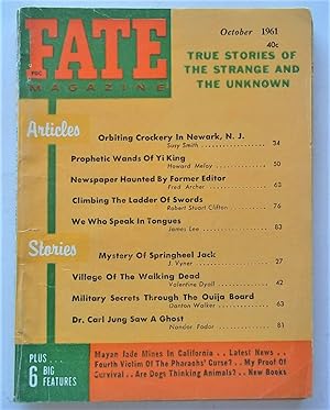 Image du vendeur pour Fate Magazine (October 1961) True Stories of the Strange and the Unknown mis en vente par Bloomsbury Books