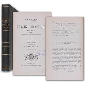 Immagine del venditore per Telephon und Klangfarbe. 13 S. In: Annalen der Physik und Chemie. NF. Band 5. venduto da Antiquariat Gerhard Gruber