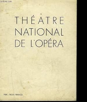 1 PROGRAMME - THEATRE NATIONAL DE L'OPERA - COPPELIA