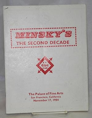 Minsky's Second Decade program for the 11th annual A Date at Minsky's at the Palace of Fine Arts,...