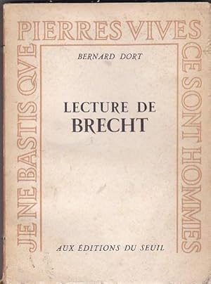 Image du vendeur pour Lecture de Brecht mis en vente par LIBRERA GULLIVER