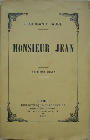 Imagen del vendedor de Monsieur Jean. a la venta por Librairie les mains dans les poches
