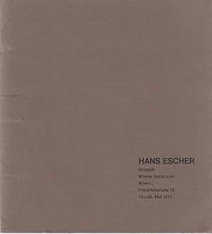 Image du vendeur pour Hans Escher. Graphik, Wiener Secession = Katalog z. Ausstellung Wien, 12.-30. Mai 1971 mis en vente par Licus Media