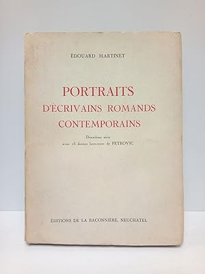 Seller image for Portraits D'crivains Romands Contemporains / Deuxime srie avec 15 dessins hors-texte de PETROVIC for sale by Librera Miguel Miranda