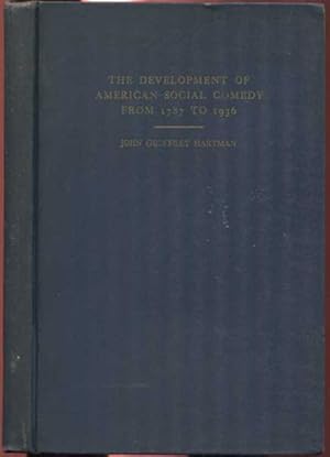 Immagine del venditore per The Development of American Social Comedy from 1787 to 1936 venduto da Dennis Holzman Antiques