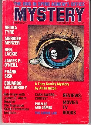 Seller image for Mystery Monthly Magazine 0ctober 1976 for sale by John Thompson