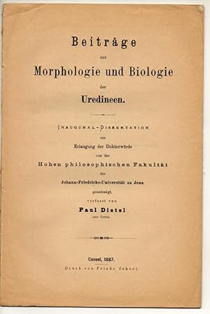 Imagen del vendedor de Beitrge zur Morphologie und Biologie der Uredineen. Dissertation. Sonderdruck aus: Botan. Centralblatt ; Bd. 32. a la venta por Wissenschaftliches Antiquariat Kln Dr. Sebastian Peters UG