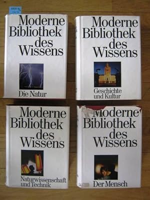 Moderne Bibliothek des Wissens in vier Bänden. Band 1: Die Natur. Band 2: Der Mensch. Band 3: Ges...