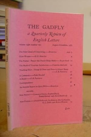 Immagine del venditore per The Gadfly - A Quarterly Review Of English Letters - Volume Eight [8] Number II, August November 1985 venduto da Eastleach Books