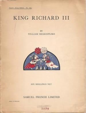 Seller image for King Richard III [ French's Acting Edition No. 1842] (The Play Produced, Edited and the Settings Designed By George Skillan) for sale by Works on Paper