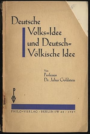 Seller image for DEUTSCHE VOLKS=IDEE UND DEUTSCH= VOLKISCHE IDEE for sale by Between the Covers-Rare Books, Inc. ABAA