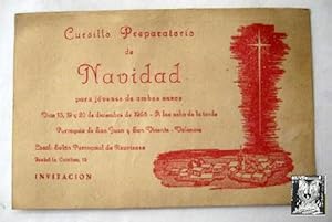 Tarjeta Publicidad - Advertising Card : CURSILLOS PREPARATORIOS DE NAVIDAD