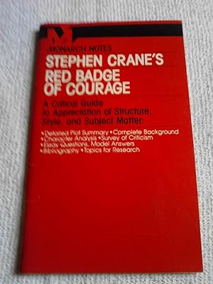 Seller image for Stephen Crane's Red Badge of Courage (Monarch Notes) for sale by The Librarian's Books