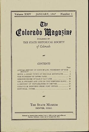 Seller image for The Colorado Magazine, Vol. XXIV, No. 1; January, 1947 for sale by Clausen Books, RMABA