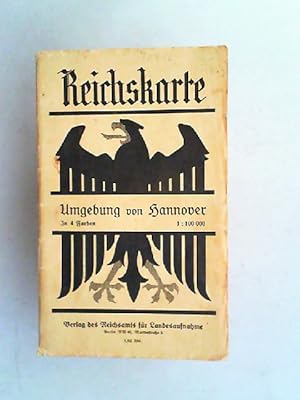 Bild des Verkufers fr Reichskarte. Umgebung von Hannover. In 4 Farben. 1:100000. zum Verkauf von Antiquariat Kelifer