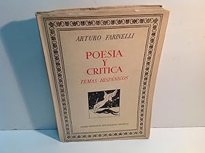 Imagen del vendedor de POESIA Y CRITICA FARINELLI ARTURO 1954 a la venta por LIBRERIA ANTICUARIA SANZ