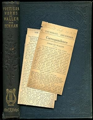 Bild des Verkufers fr The Poetical Works of Edmund Waller and Sir John Denham zum Verkauf von Little Stour Books PBFA Member