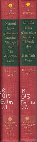 Seller image for National Index of American Imprints Through 1800: The Short-Title Evans for sale by Jonathan Grobe Books