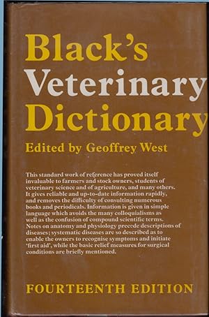 Bild des Verkufers fr Black's Veterinary Dictionary zum Verkauf von Jonathan Grobe Books