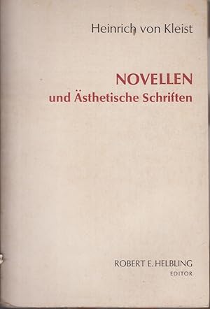 Bild des Verkufers fr Novellen Und Asthetische Schriften zum Verkauf von Jonathan Grobe Books