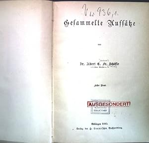 Bild des Verkufers fr Gesammelte Aufstze; Band 1; zum Verkauf von books4less (Versandantiquariat Petra Gros GmbH & Co. KG)