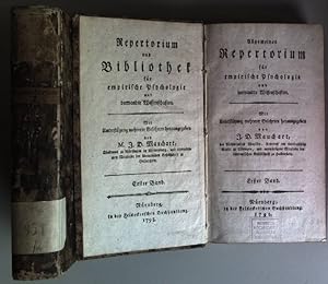Allgemeines Repertorium für empirische Psychologie und verwandte Wissenschaften (4 Bände in 2)
