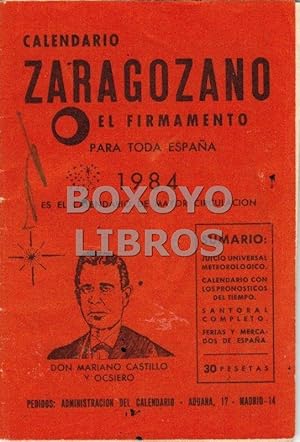 Image du vendeur pour Calendario Zaragozano El Firmamento, para toda Espaa, 1984. mis en vente par Boxoyo Libros S.L.