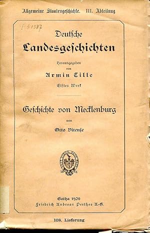 Imagen del vendedor de Geschichte von Mecklenburg (Deutsche Landesgeschichten 11). a la venta por Antiquariat & Buchhandlung Rose