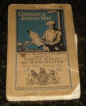 Ordnance Survey Map Sheet 4A: North Wales and Manchester - Scale Quarter Inch to I Mile