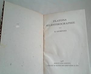 Imagen del vendedor de Platons Selbstbiographie. a la venta por Antiquariat Michael Solder