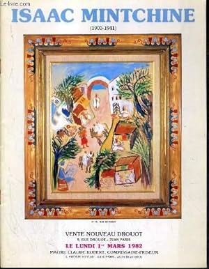 Seller image for CATALOGUE DE VENTE AUX ENCHERES - NOUVEAU DROUOT - ISAAC MINTCHINE (1900-1941) - SALLE 7 - 1er MARS 1982. for sale by Le-Livre