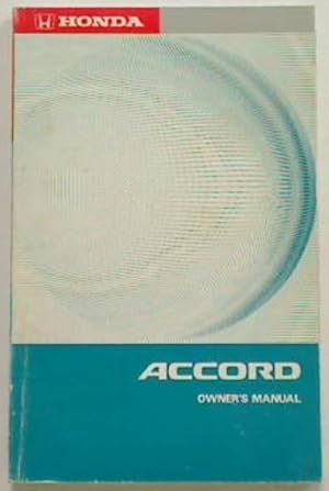 Honda Accord Owner's Manual 1991