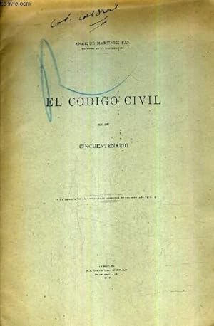 Bild des Verkufers fr EL CODIGO CIVIL EN SU CINCUENTENARIO (PLAQUETTE). zum Verkauf von Le-Livre