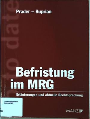 Seller image for Befristung im MRG : Erluterungen und aktuelle Rechtsprechung: for sale by books4less (Versandantiquariat Petra Gros GmbH & Co. KG)