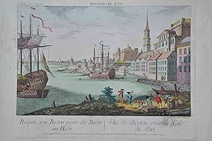 Bild des Verkufers fr [Boston]. Vue de Boston. Vu de Boston vers le Cale du Port. zum Verkauf von L'Oeil de Mercure