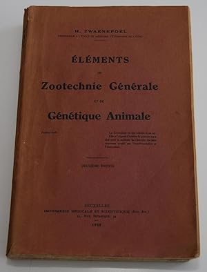 Bild des Verkufers fr Elments de zootechnie gnrale et de gntique animale zum Verkauf von Pare Yannick