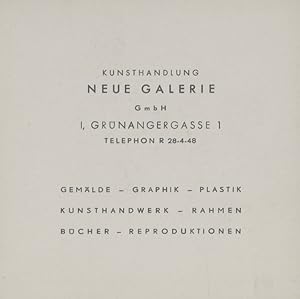 Immagine del venditore per Visitkarte der Kunsthandlung Neue Galerie GmbH I, Grnangergasse 1 . Gemlde - Graphik - Plastik / Kunsthandwerk - Rahmen / Bcher - Reproduktionen. venduto da Georg Fritsch Antiquariat